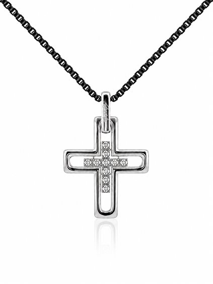 Collier Recarlo Homme in Or Diamante 0.10 Ct 14031660 - 14031660